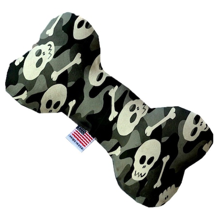 Mirage Pet Products Gray Camo Skulls Canvas Bone Dog Toy 8 in. 1340-CTYBN8